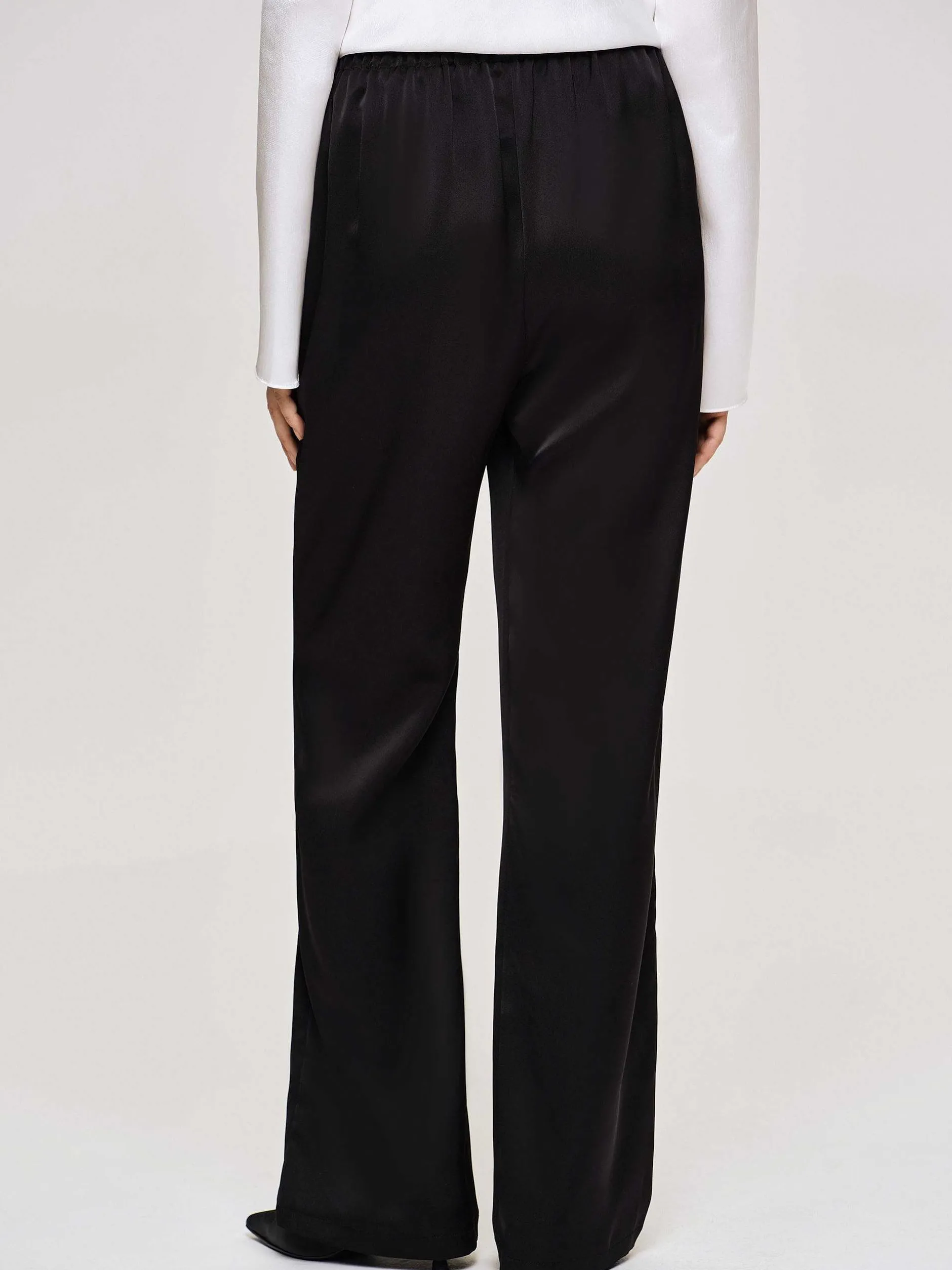 Frauen Source Unknown Zubehör<Hose Aus Satin-Krepp, Schwarz