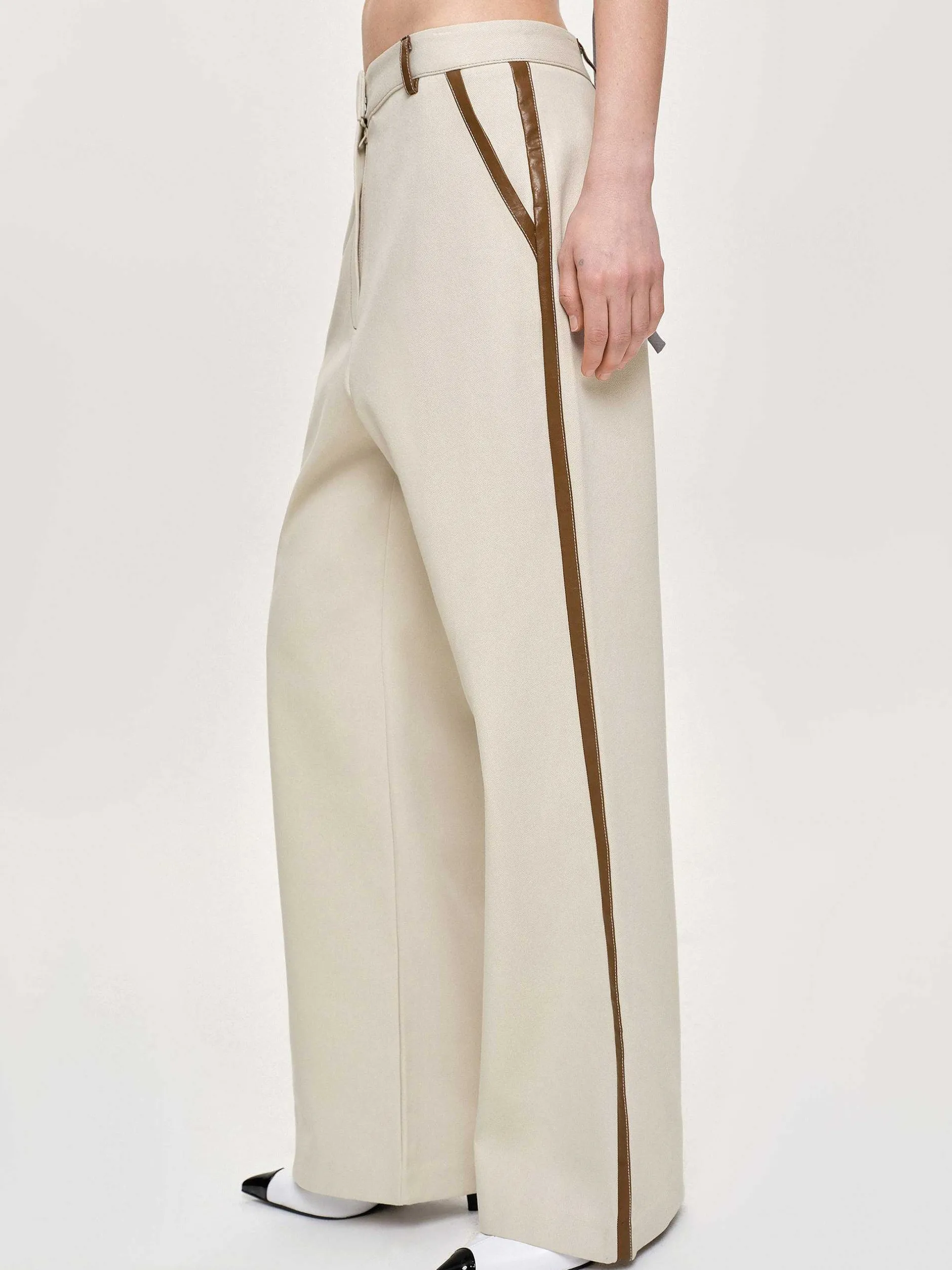 Frauen Source Unknown Koordinaten<Hose Mit Lederbesatz, Canvas