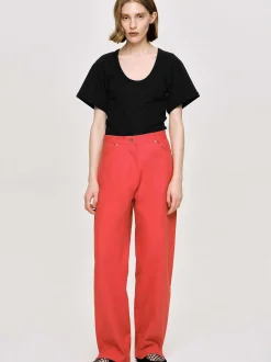 Frauen Source Unknown Kleidung<Hose Mit Weitem Bein, Rot