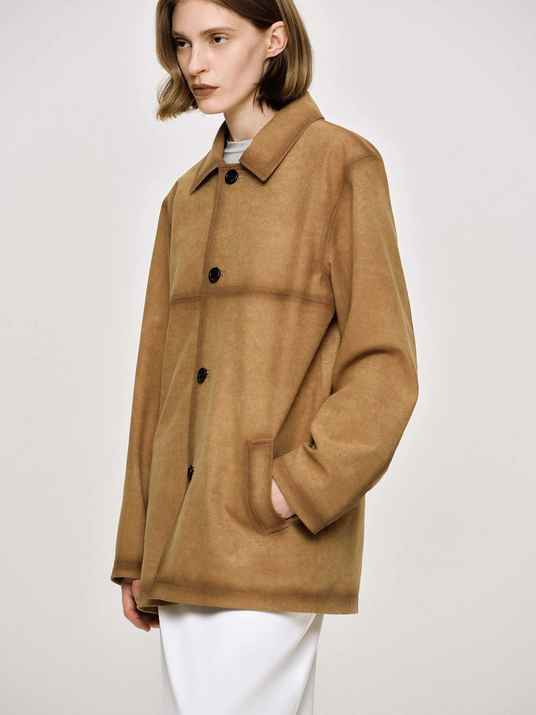 Frauen Source Unknown Zubehör<Jacke Aus Verblasstem Schwamm, Kamel