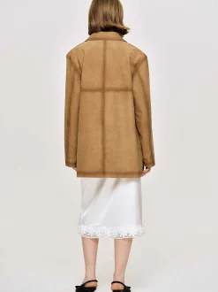 Frauen Source Unknown Zubehör<Jacke Aus Verblasstem Schwamm, Kamel