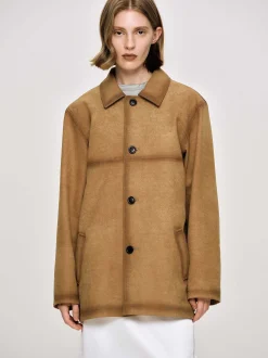 Frauen Source Unknown Zubehör<Jacke Aus Verblasstem Schwamm, Kamel