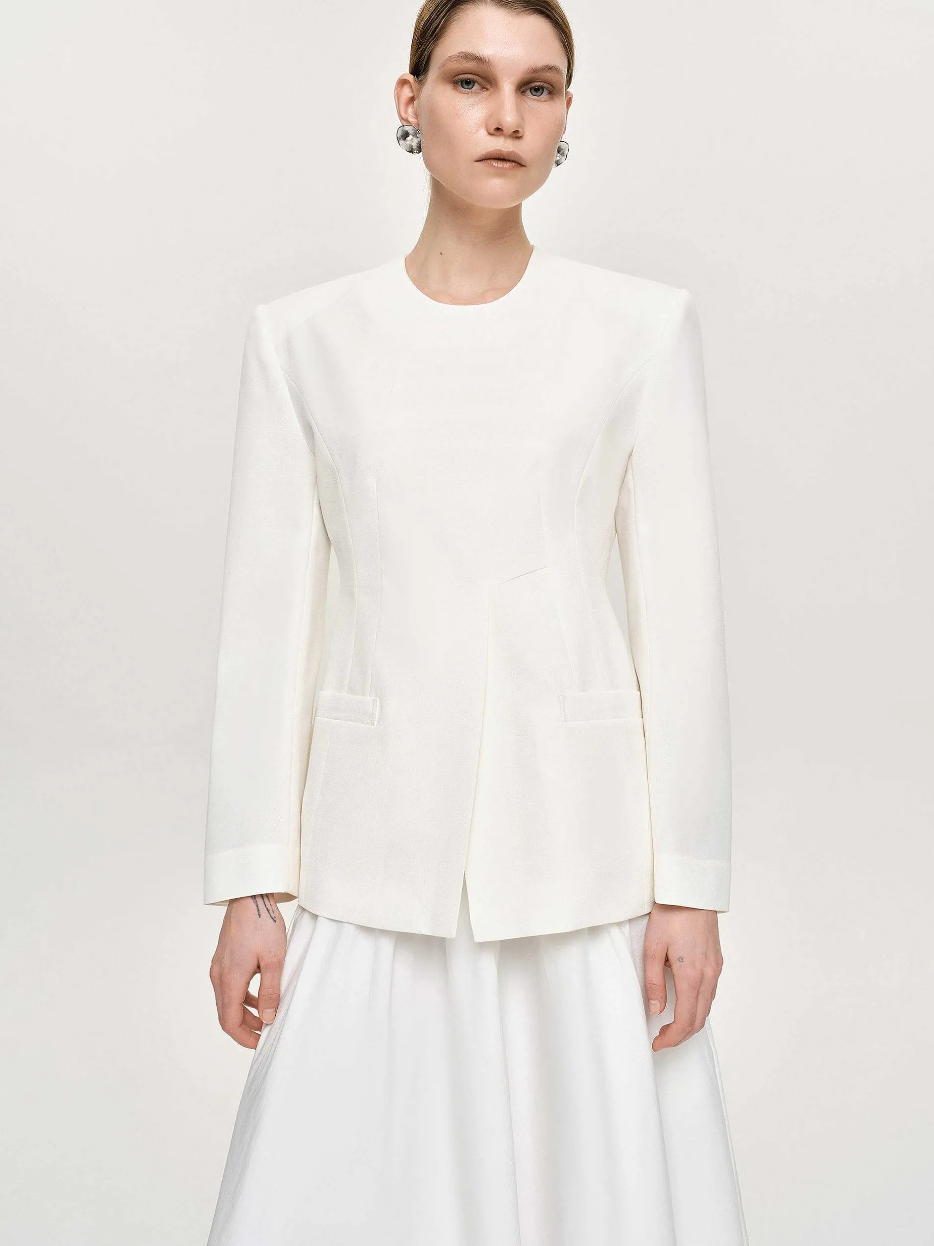 Frauen Source Unknown Zubehör<Jacke Mit Schmaler Taille, Elfenbeinfarben