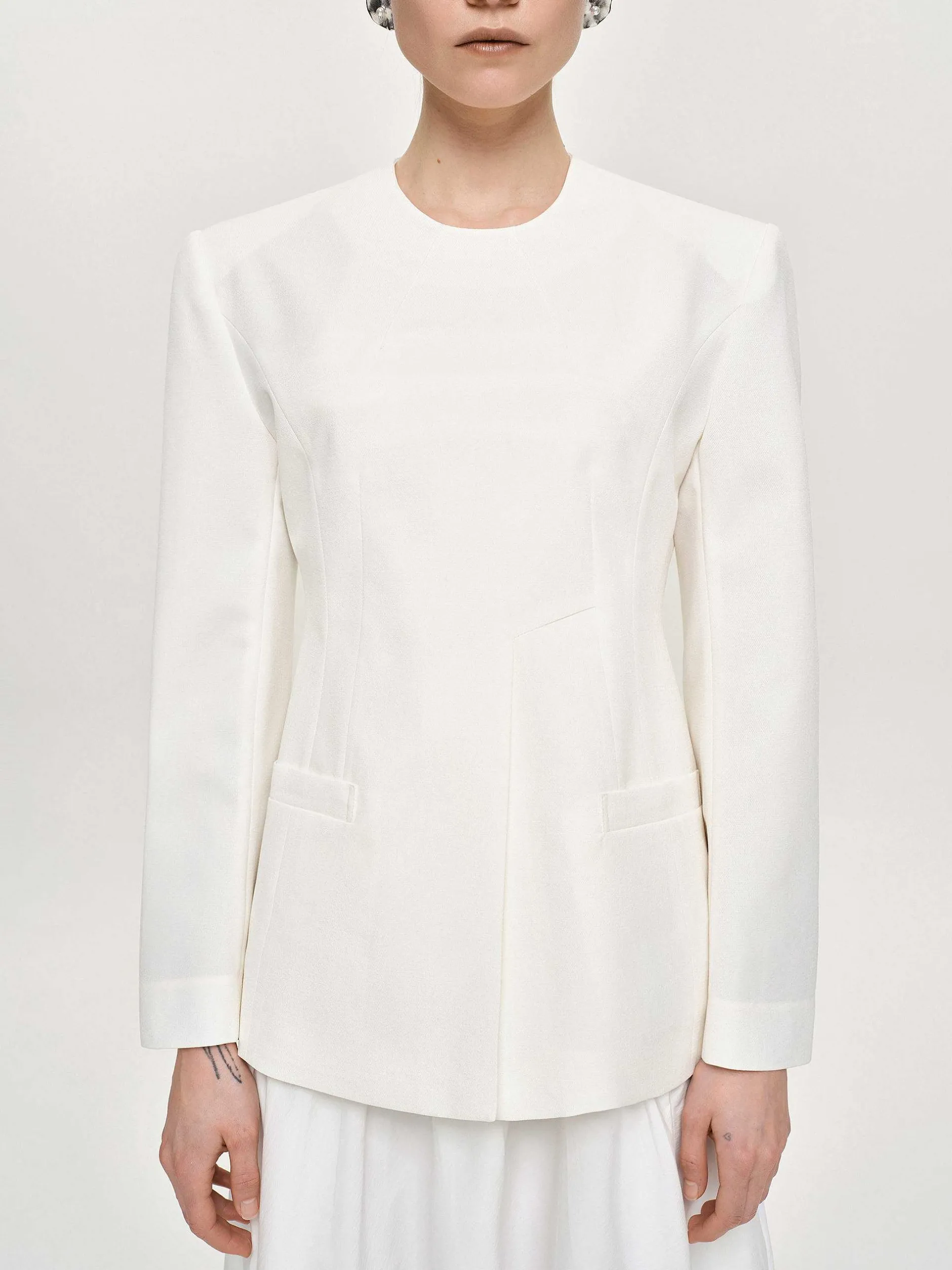 Frauen Source Unknown Zubehör<Jacke Mit Schmaler Taille, Elfenbeinfarben