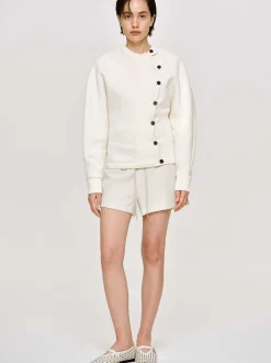 Frauen Source Unknown Zubehör<Jacke Mit Versetzten Knopfen, Creme