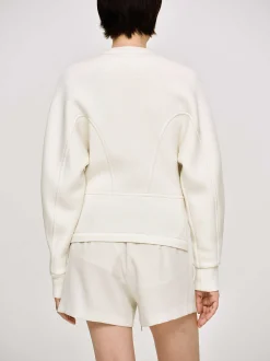 Frauen Source Unknown Zubehör<Jacke Mit Versetzten Knopfen, Creme
