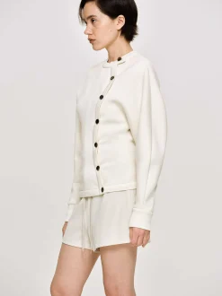 Frauen Source Unknown Zubehör<Jacke Mit Versetzten Knopfen, Creme