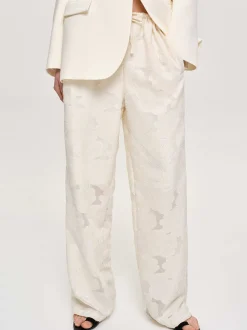 Frauen Source Unknown Kleidung<Jacquardhose Mit Kordelzug, Elfenbein