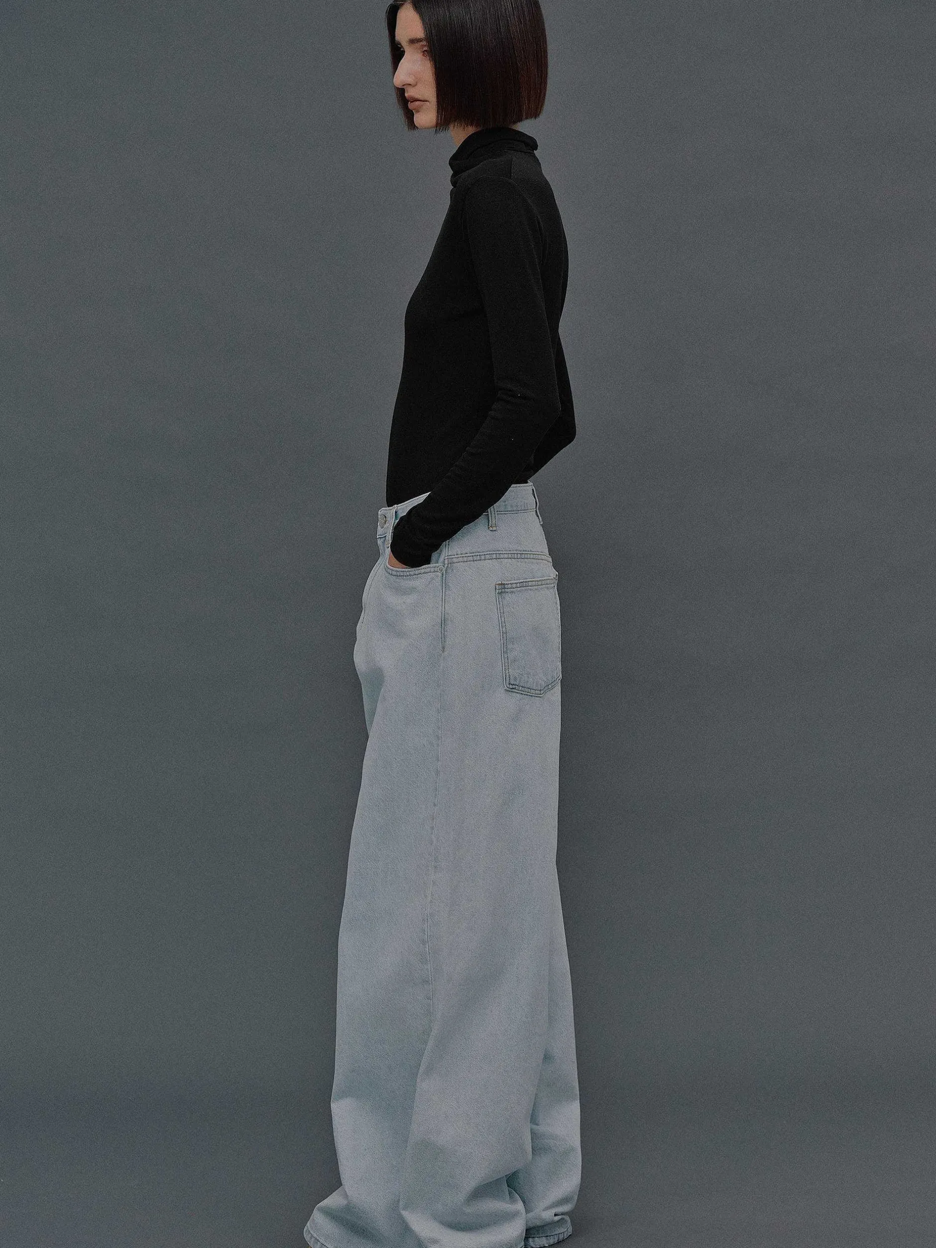 Frauen Source Unknown Denim<Jeans In Ubergrose, Hellblaue Waschung
