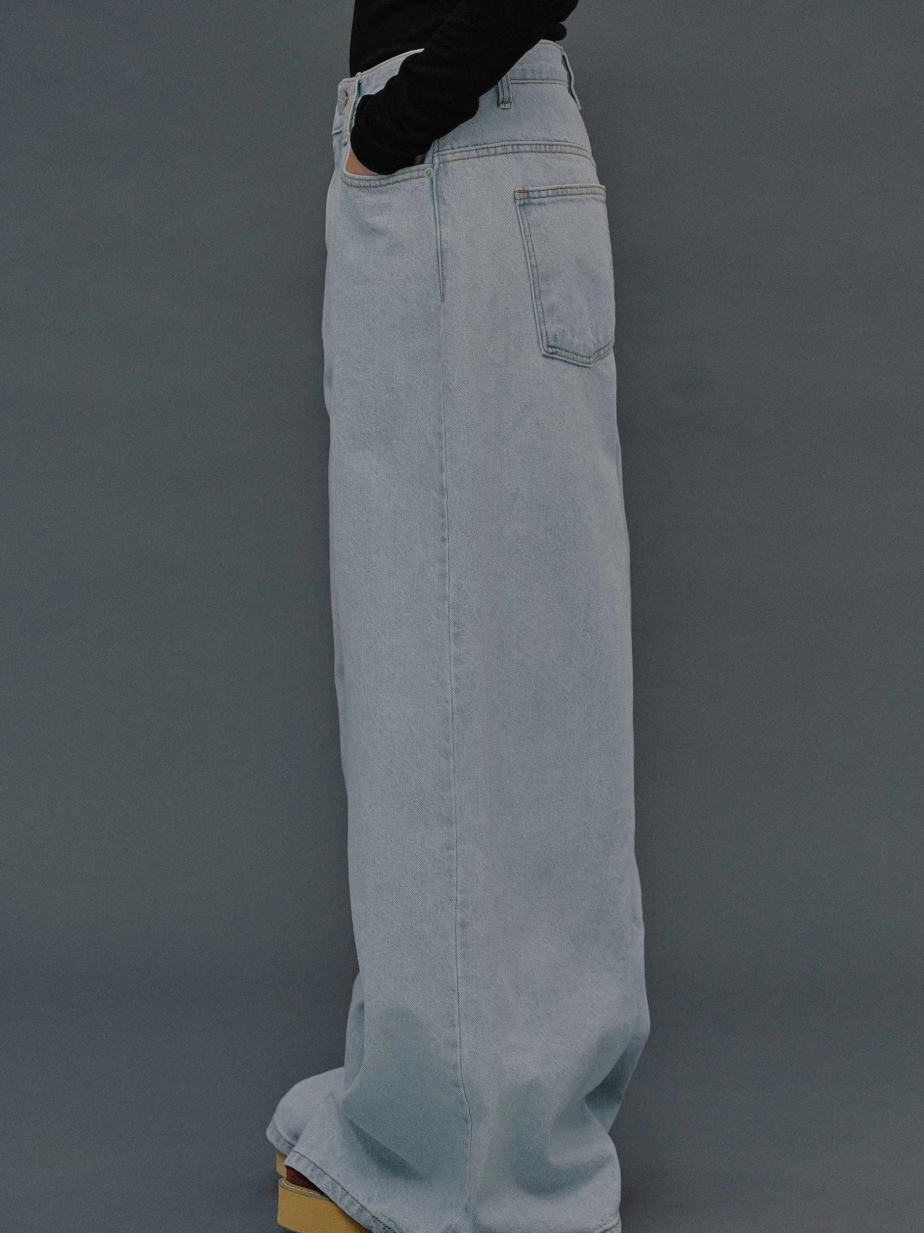 Frauen Source Unknown Denim<Jeans In Ubergrose, Hellblaue Waschung