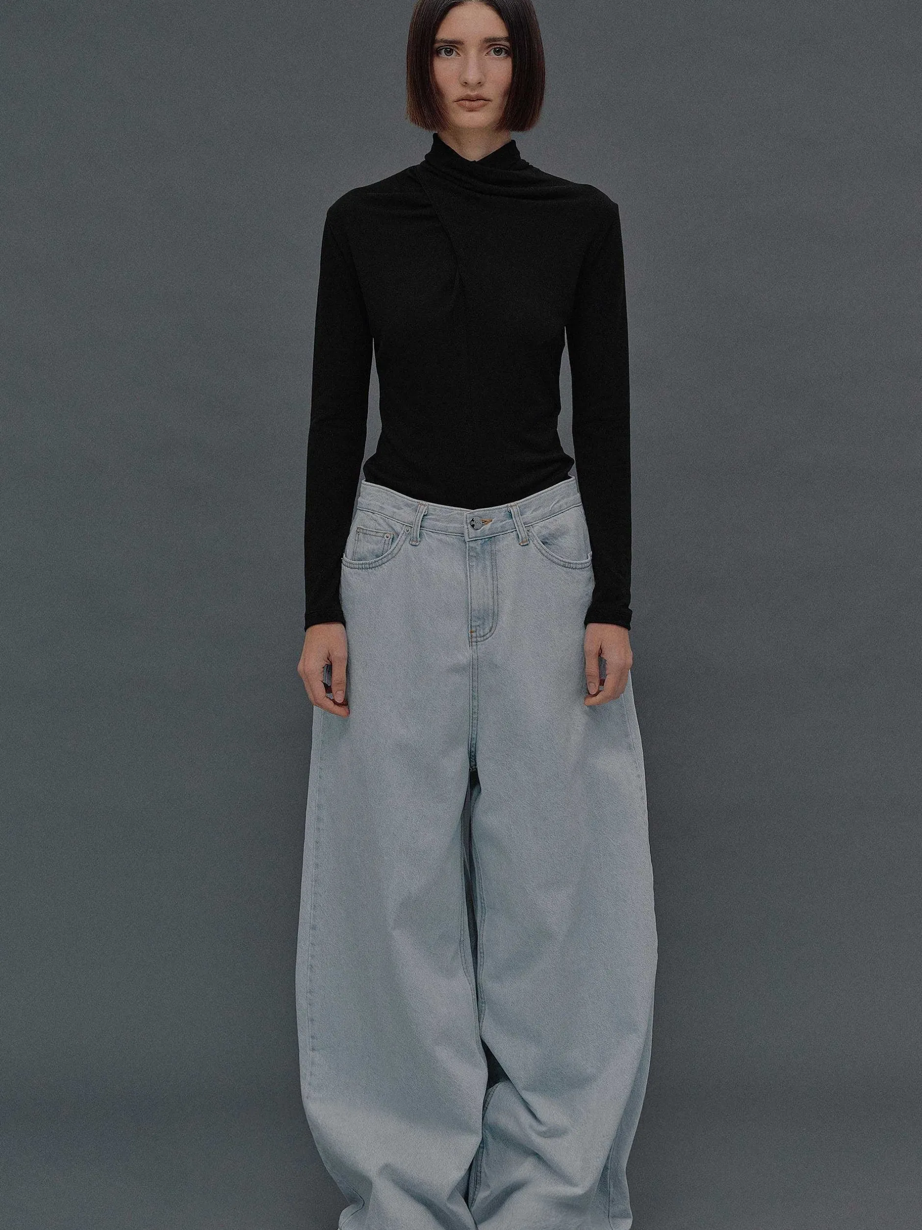 Frauen Source Unknown Denim<Jeans In Ubergrose, Hellblaue Waschung