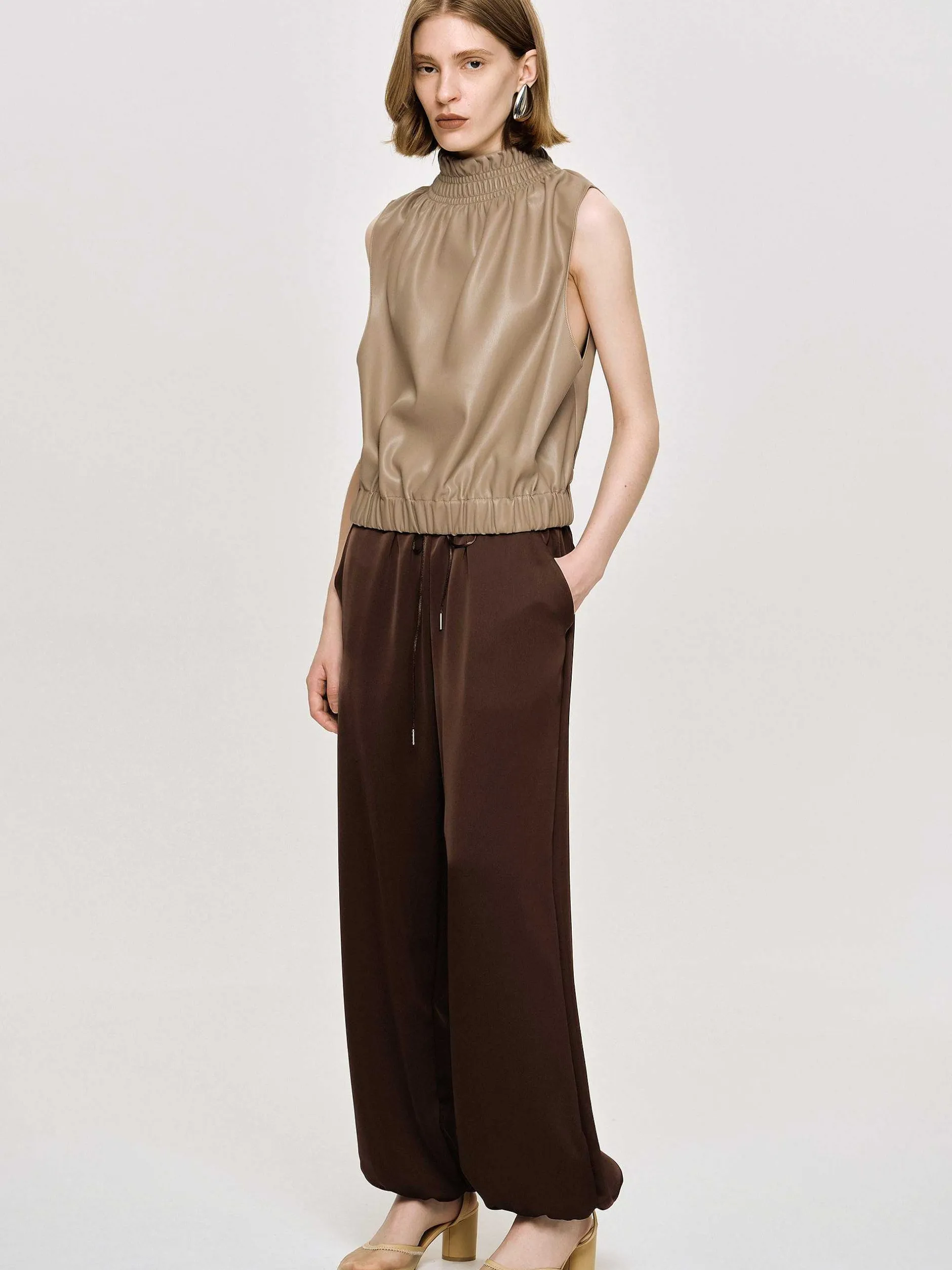 Frauen Source Unknown Unterteile<Jogginghose Aus Satin, Merlotrot