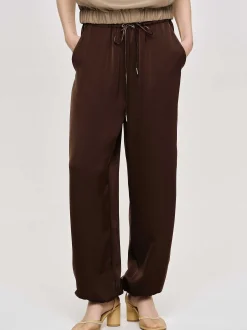 Frauen Source Unknown Unterteile<Jogginghose Aus Satin, Merlotrot