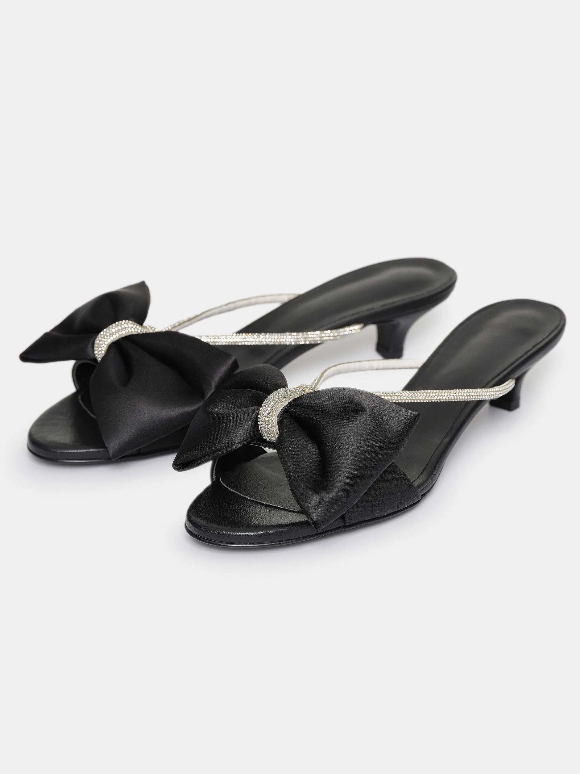 Frauen Source Unknown Schuhe & Taschen<Kaia Kristallverzierte Mules, Schwarz
