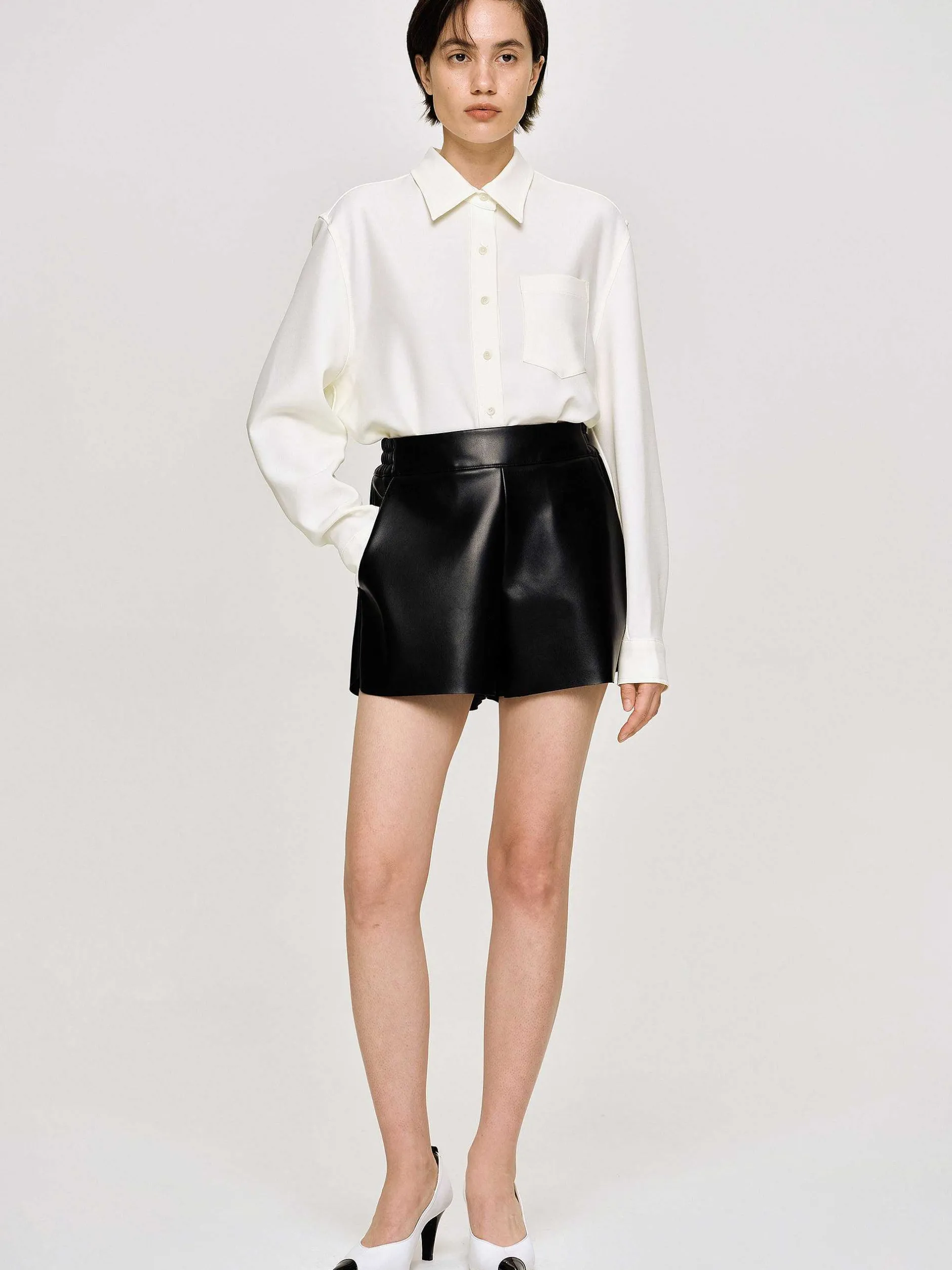 Frauen Source Unknown Zubehör<Kunstledershorts, Schwarz