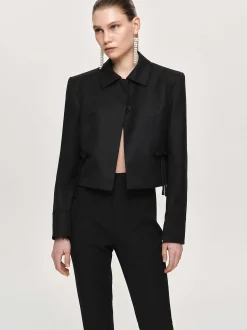 Frauen Source Unknown Zubehör<Kurzer Blazer Mit Sisilia-Schleife, Schwarz