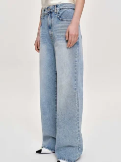 Frauen Source Unknown Kleidung<Lange Jeans Mit Geradem Bein, Helles Vintage-Blau