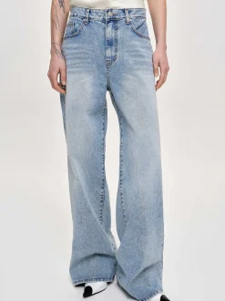 Frauen Source Unknown Kleidung<Lange Jeans Mit Geradem Bein, Helles Vintage-Blau