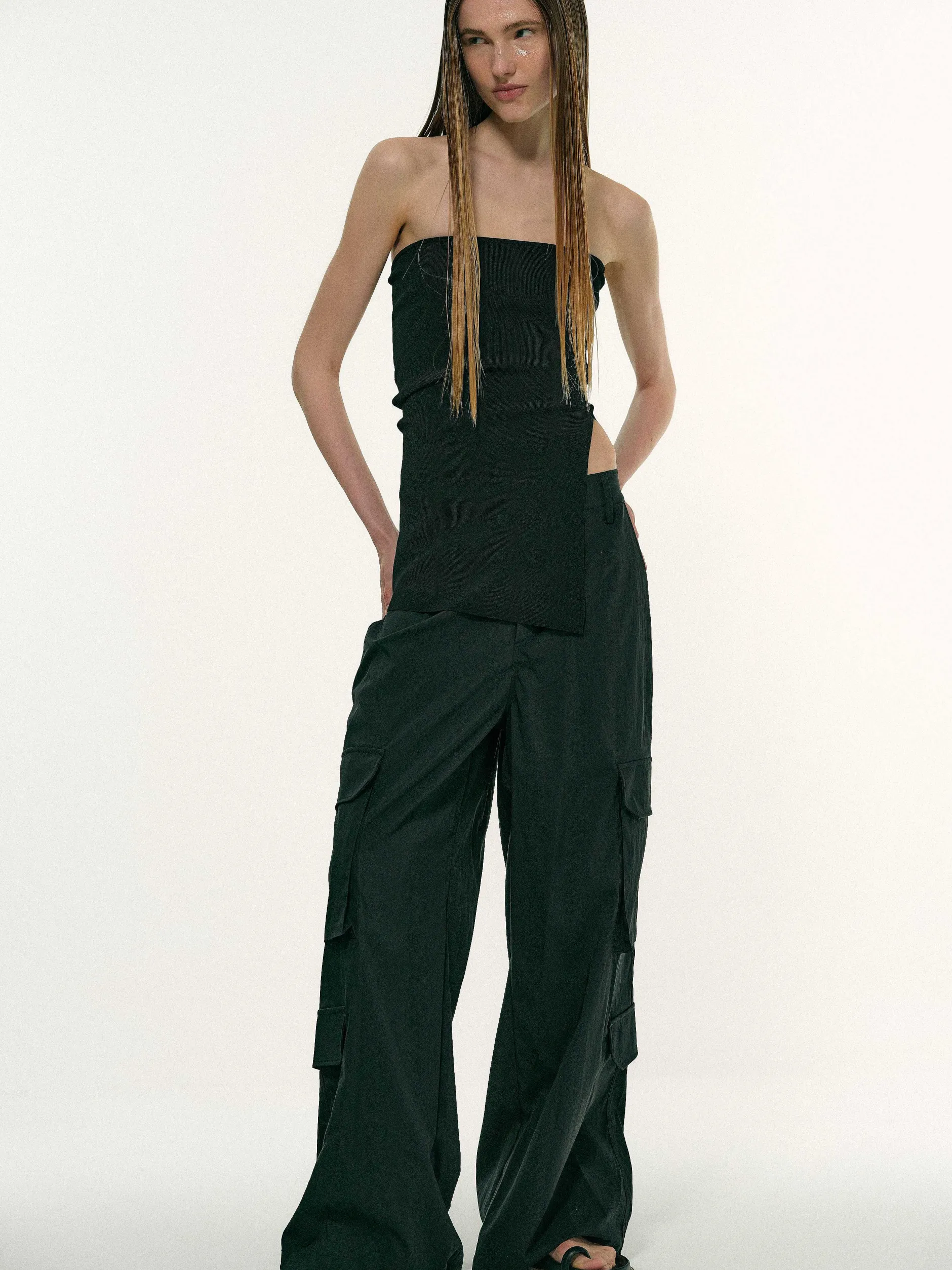 Frauen Source Unknown Zubehör<Langes Geteiltes Bandeau, Schwarz