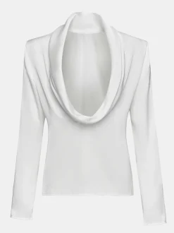 Frauen Source Unknown Oberteile<Leiva Bluse Mit Wasserfallausschnitt, Weis