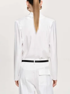 Frauen Source Unknown Kleidung<Leiva Bluse Mit Wasserfallausschnitt, Weis