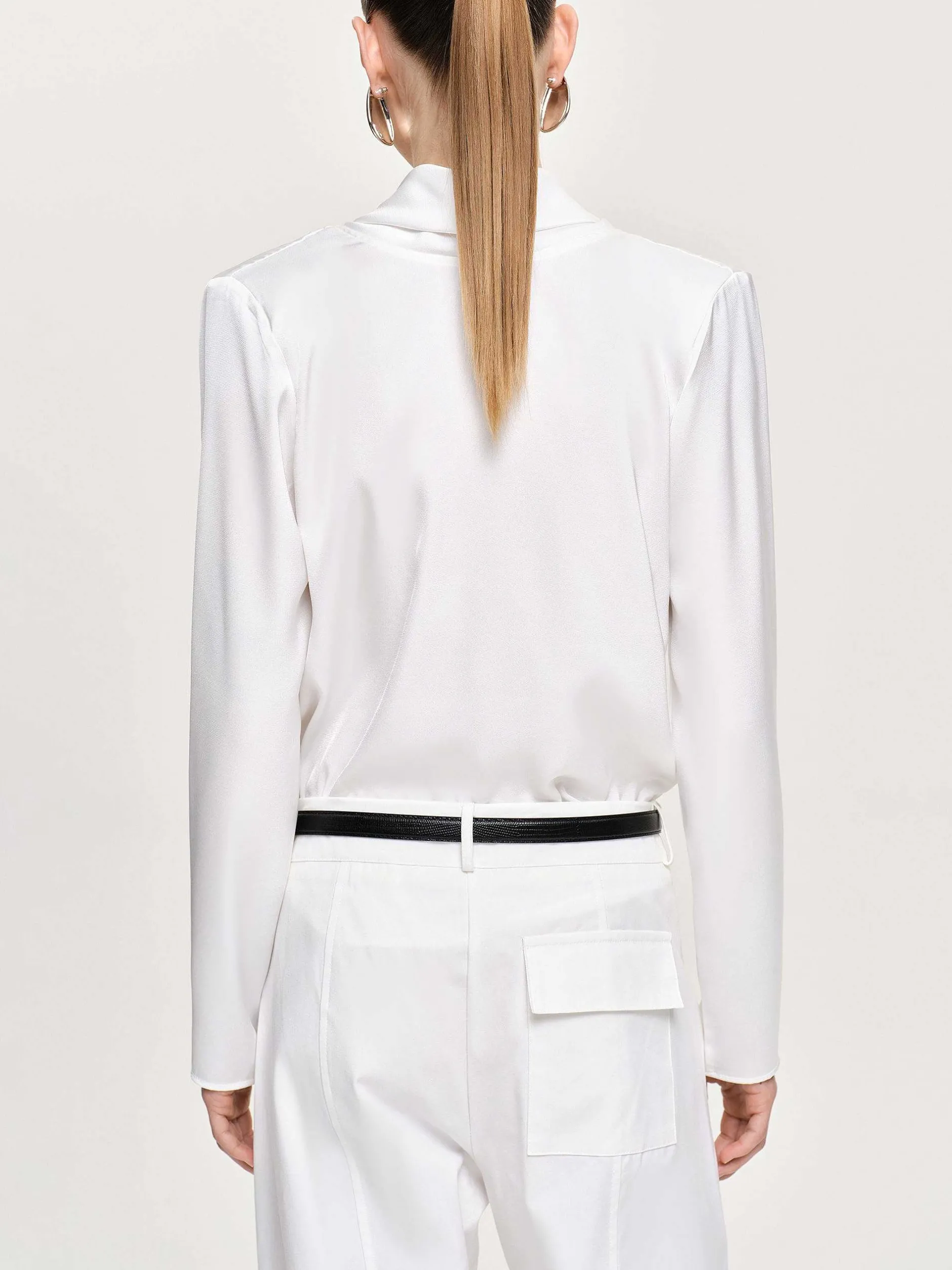 Frauen Source Unknown Kleidung<Leiva Bluse Mit Wasserfallausschnitt, Weis