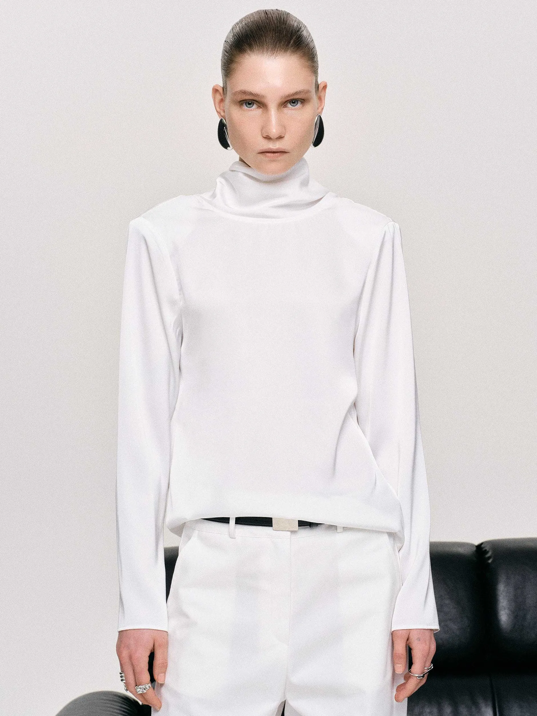 Frauen Source Unknown Kleidung<Leiva Bluse Mit Wasserfallausschnitt, Weis