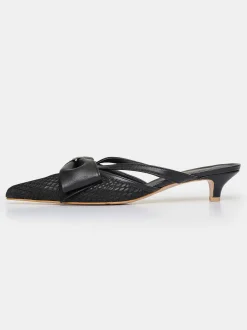 Frauen Source Unknown Schuhe & Taschen<Lisa Mesh Bow Mules, Schwarz
