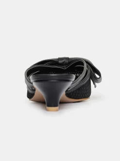 Frauen Source Unknown Schuhe & Taschen<Lisa Mesh Bow Mules, Schwarz