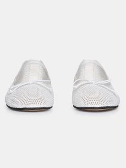 Frauen Source Unknown Schuhe & Taschen<Mary Jane Ballerinas Aus Netzstoff, Weis