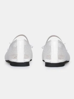 Frauen Source Unknown Schuhe & Taschen<Mary Jane Ballerinas Aus Netzstoff, Weis