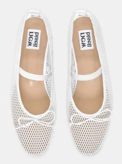 Frauen Source Unknown Schuhe & Taschen<Mary Jane Ballerinas Aus Netzstoff, Weis