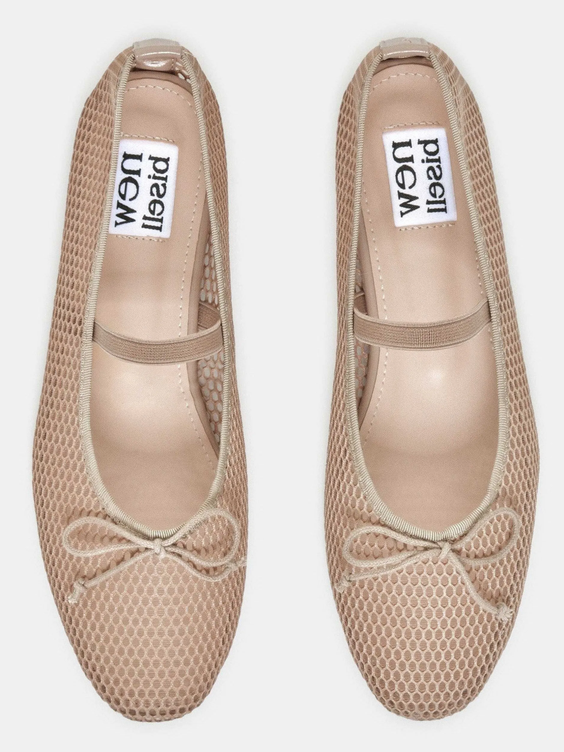Frauen Source Unknown Schuhe & Taschen<Mary Jane Mesh-Ballerinas, Taupe