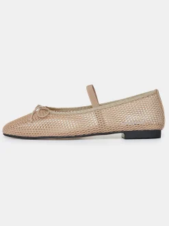 Frauen Source Unknown Schuhe & Taschen<Mary Jane Mesh-Ballerinas, Taupe
