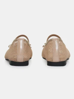 Frauen Source Unknown Schuhe & Taschen<Mary Jane Mesh-Ballerinas, Taupe
