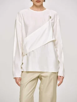 Frauen Source Unknown Kleidung<Mehrlagige Bustierbluse, Elfenbein