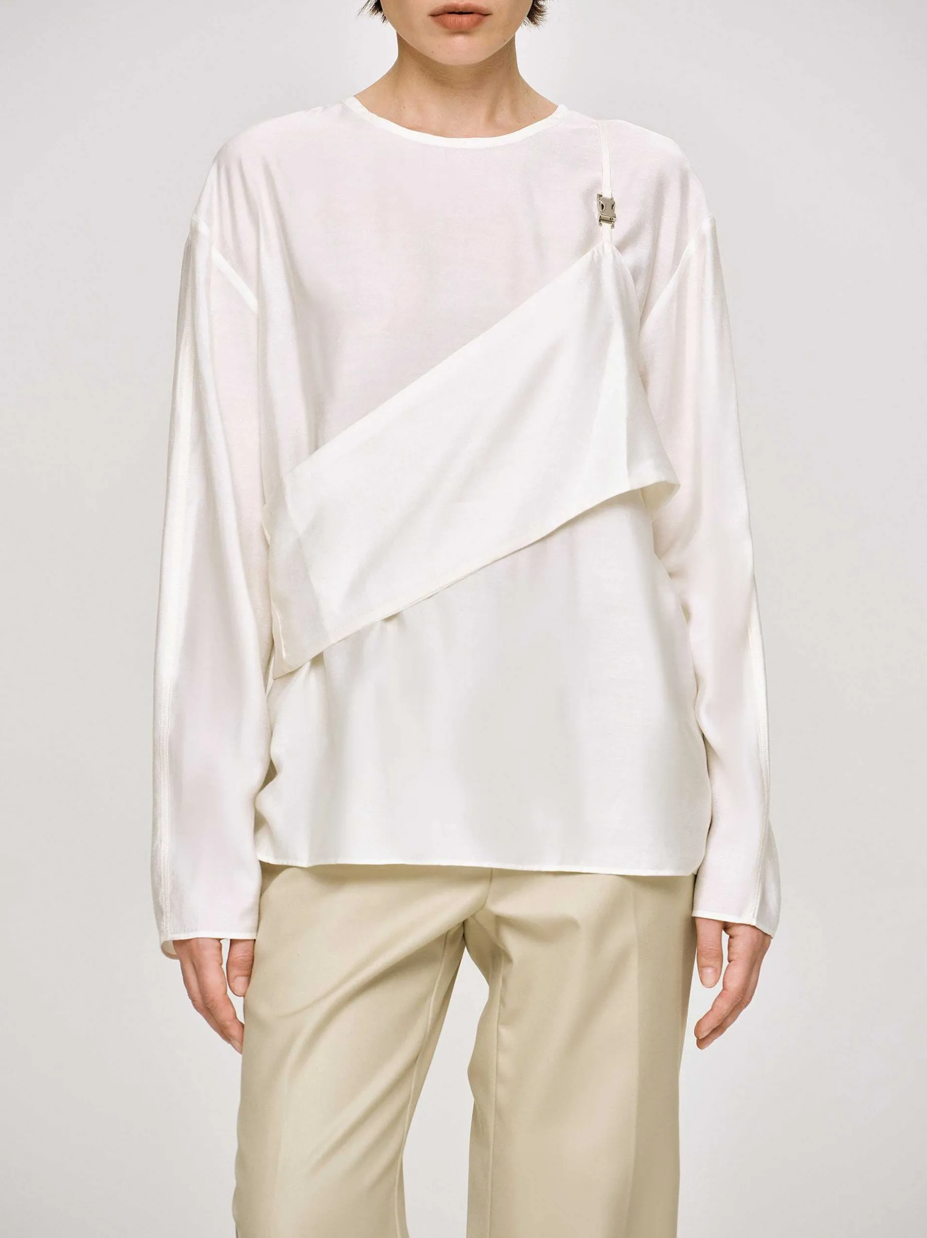 Frauen Source Unknown Kleidung<Mehrlagige Bustierbluse, Elfenbein