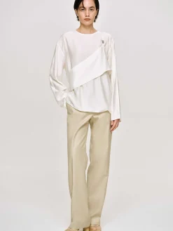 Frauen Source Unknown Kleidung<Mehrlagige Bustierbluse, Elfenbein