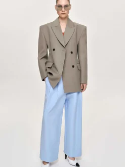 Frauen Source Unknown Kleidung<Messi Zweireiher-Blazer, Dune