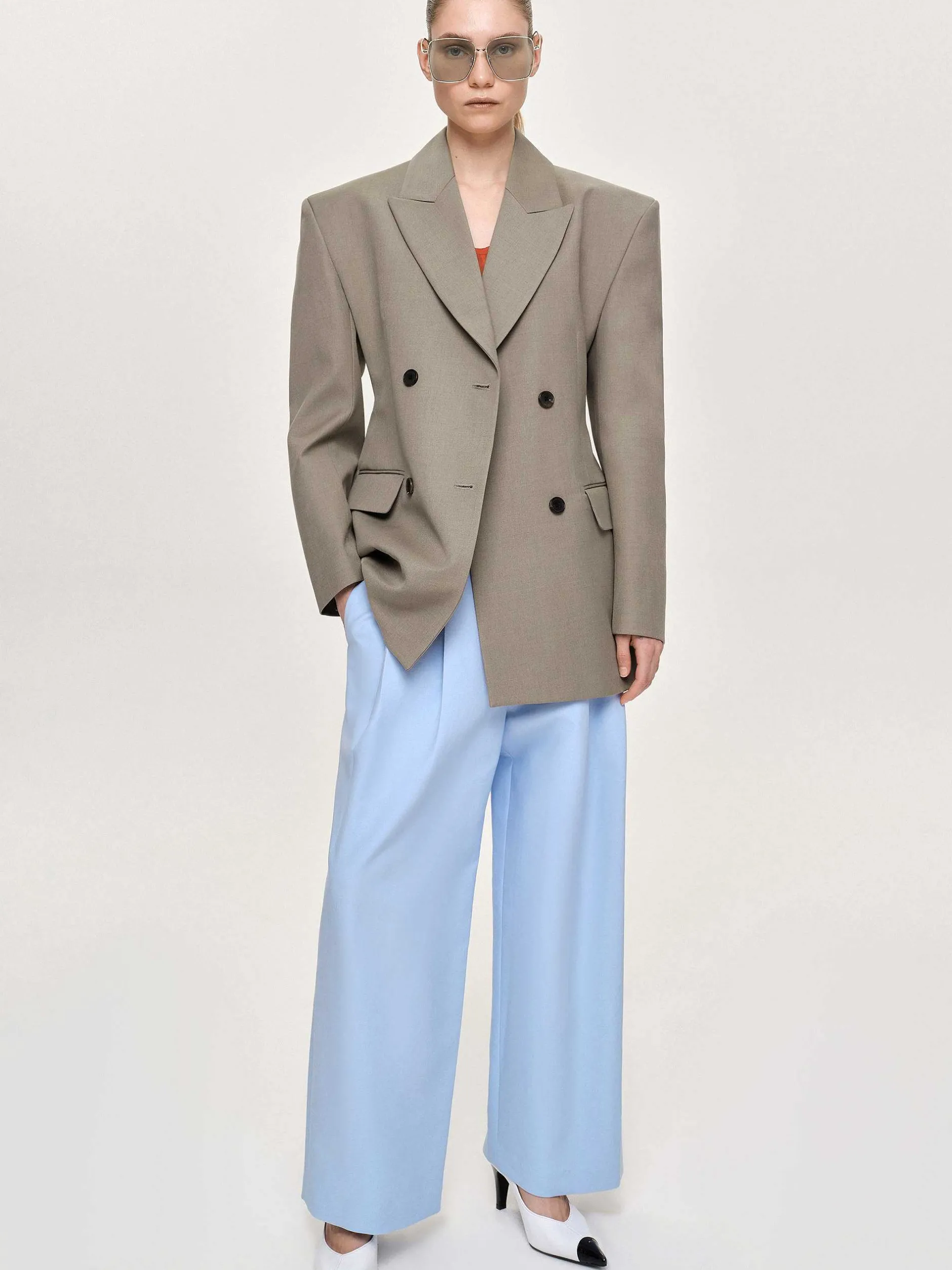 Frauen Source Unknown Kleidung<Messi Zweireiher-Blazer, Dune