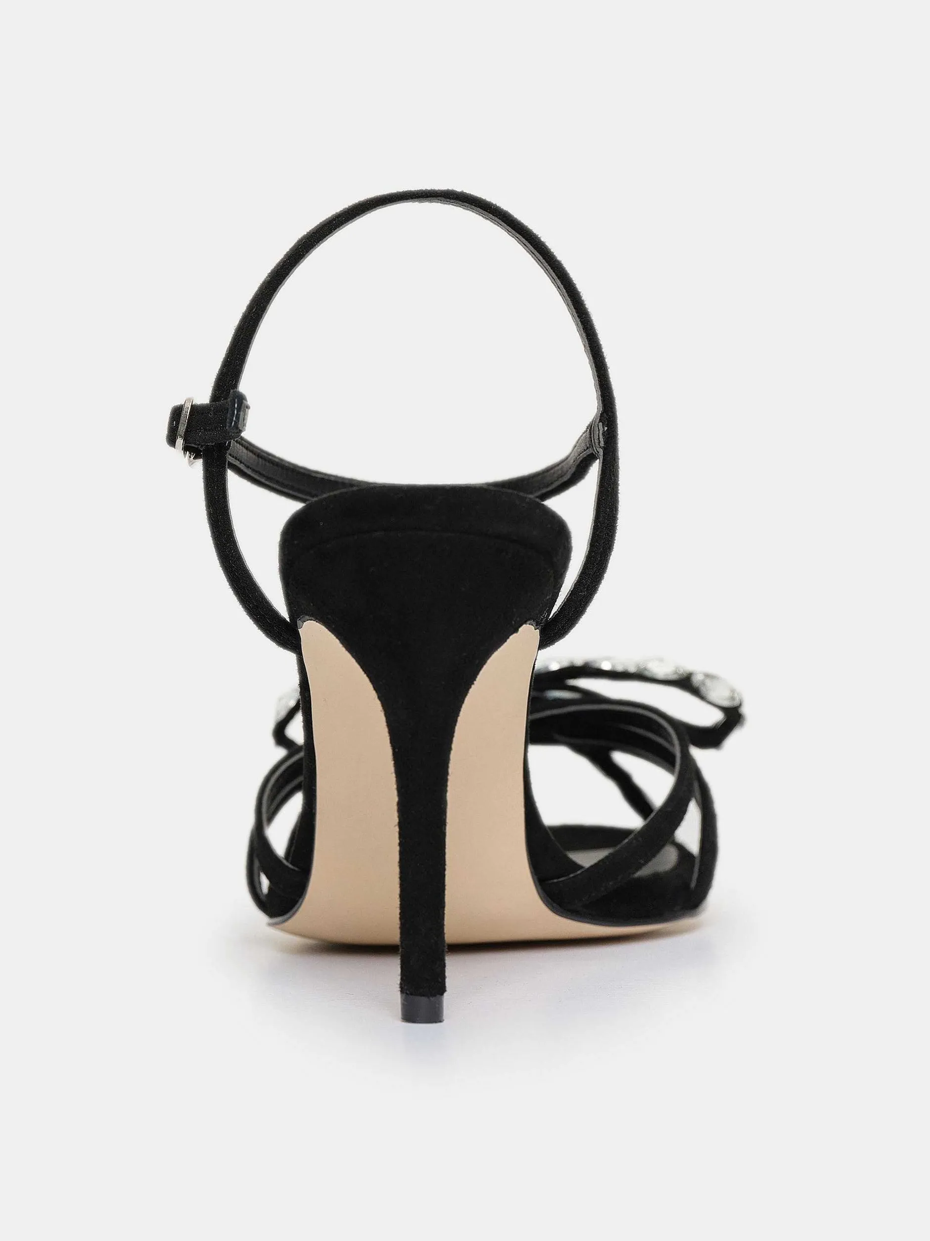 Frauen Source Unknown Schuhe & Taschen<Micol Offene Zehensandalen Mit Juwelenabsatz, Schwarz