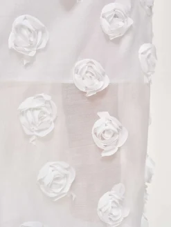 Frauen Source Unknown Kleidung<Midirock Mit Rosenapplikation, Weis