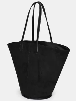 Frauen Source Unknown Schuhe & Taschen<Mittelgrose Wildledertasche, Schwarz