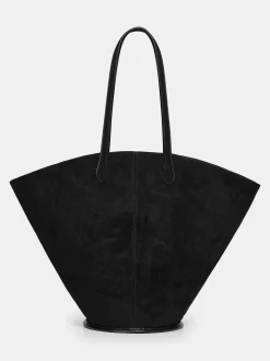 Frauen Source Unknown Schuhe & Taschen<Mittelgrose Wildledertasche, Schwarz