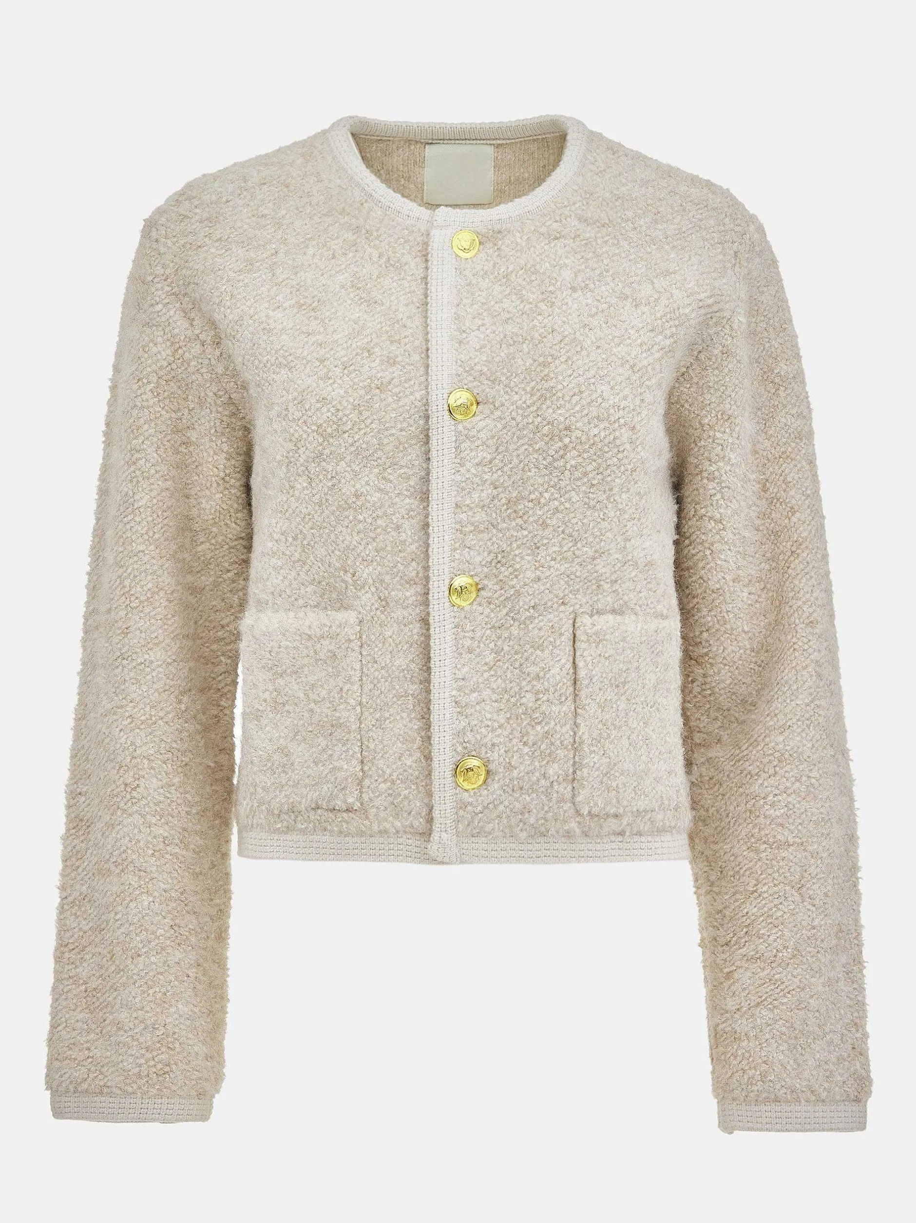 Frauen Source Unknown Kleidung<Mogador Strickjacke Aus Schurwolle, Beige Melange