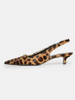 Frauen Source Unknown Schuhe & Taschen<Nalita Slingback-Pumps Aus Kuhhaar, Leo Brown