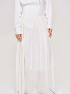 Frauen Source Unknown Unterteile<Ocelia Maxirock Mit Tiefer Taille, Weis