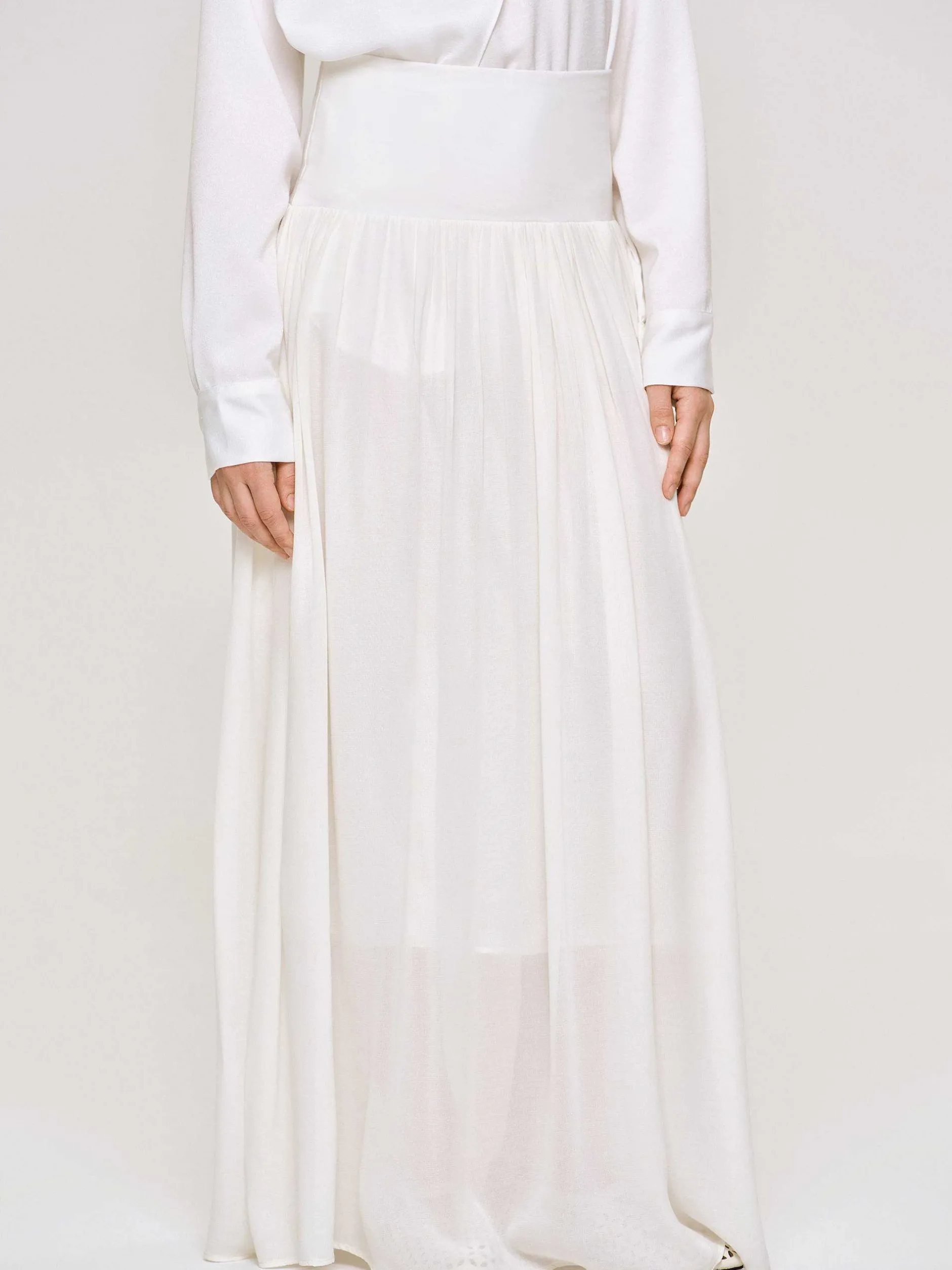 Frauen Source Unknown Unterteile<Ocelia Maxirock Mit Tiefer Taille, Weis