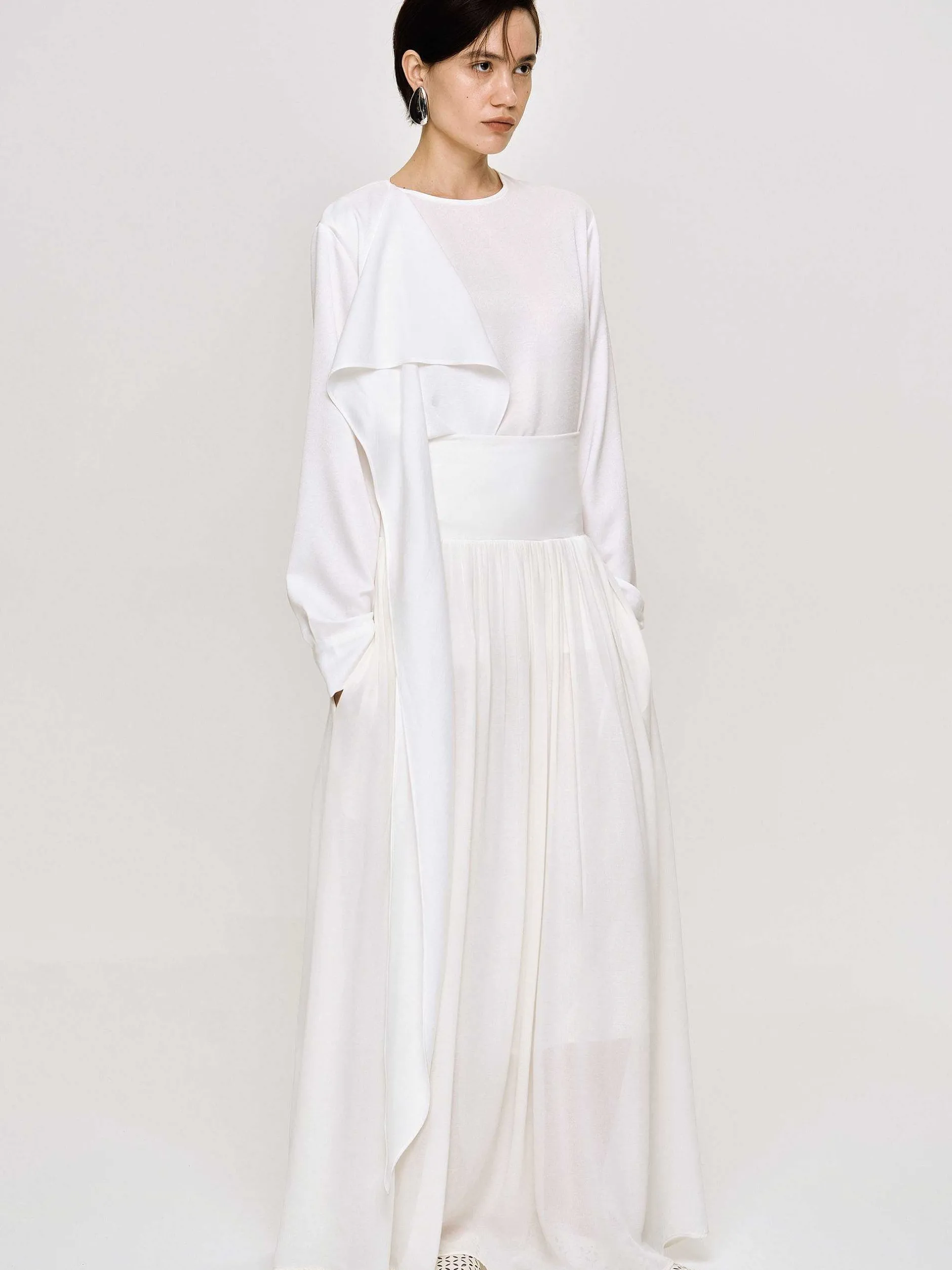 Frauen Source Unknown Unterteile<Ocelia Maxirock Mit Tiefer Taille, Weis