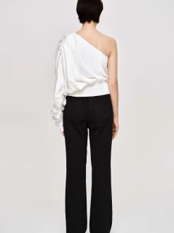 Frauen Source Unknown Oberteile<One-Shoulder-Bluse, Weis